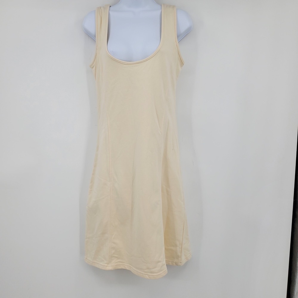 NWT Halara Cream Sleeveless Scoop Neck A Line Tank Mini Dress XL Athleisure